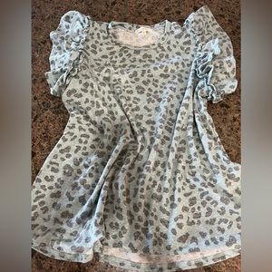 Light blue cheetah top